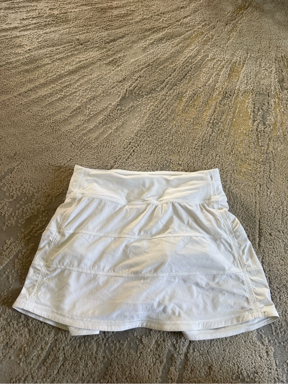 Lululemon pace rival White Active Skort tennis skirt with shorts tall 2